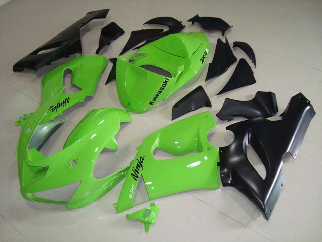 Cheap 2005-2006 Lime Green Kawasaki Ninja ZX6R Motorcycle Fairings Canada