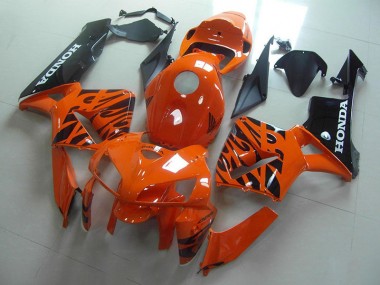 Cheap 2005-2006 Orange Black Flame Honda CBR600RR Motorcycle Fairings Canada