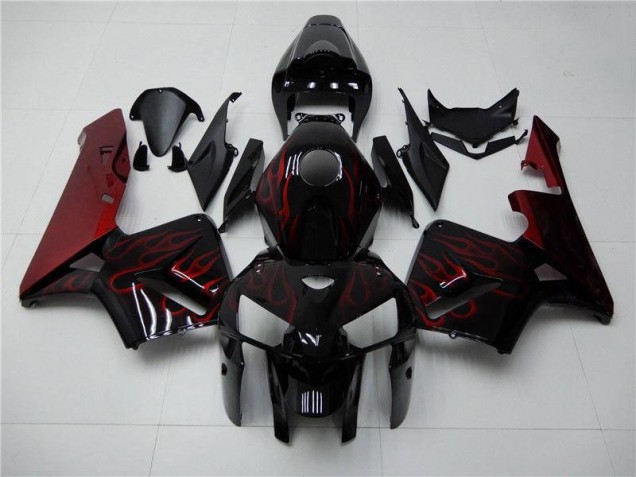 Cheap 2005-2006 Red Flame Black Honda CBR600RR Motorcycle Fairings Canada Cheap 2005-2006 Red Flame Black Honda CBR600RR Motorcycle Fairings Canada