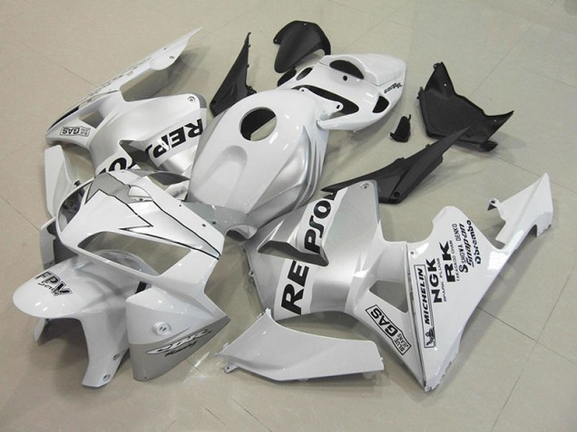 Cheap 2005-2006 Repsol White Silver Honda CBR600RR Motorcycle Fairings Canada Cheap 2005-2006 Repsol White Silver Honda CBR600RR Motorcycle Fairings Canada