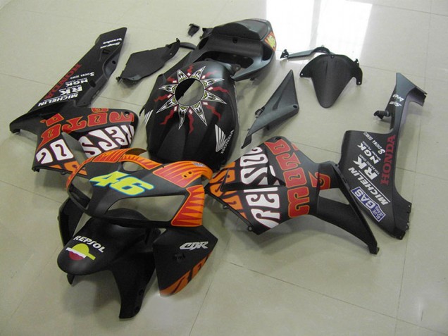 Cheap 2005-2006 Rossi Matte Black Honda CBR600RR Motorcycle Fairings Canada Cheap 2005-2006 Rossi Matte Black Honda CBR600RR Motorcycle Fairings Canada