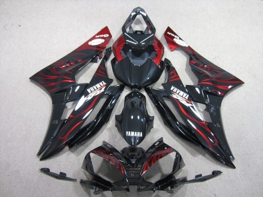 Cheap 2006-2007 Black Red Flame Yamaha YZF R6 Motorcycle Fairings & Bodywork Canada
