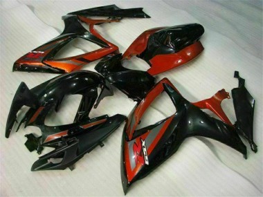 Cheap 2006-2007 Black Red Suzuki GSXR 600/750 Full Fairing Kit Canada