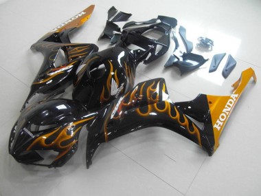Cheap 2006-2007 Gold Flame Honda CBR1000RR Motorcycle Fairings Canada