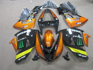 Cheap 2006-2007 Orange Black Kawasaki Ninja ZX10R Motorcycle Fairings Canada
