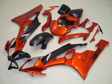 Cheap 2006-2007 Orange Matte Black Yamaha YZF R6 Motorcycle Fairings Canada