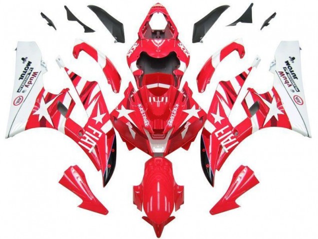 Cheap 2006-2007 Red White Star Fiat Yamaha YZF R6 Motorcycle Fairings Canada Cheap 2006-2007 Red White Star Fiat Yamaha YZF R6 Motorcycle Fairings Canada