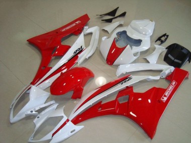 Cheap 2006-2007 Red White Yamaha YZF R6 Motorcycle Fairings Canada