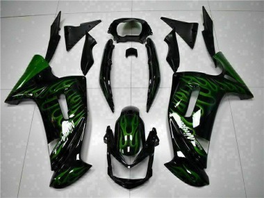 Cheap 2006-2008 Green Flame Kawasaki Ninja EX650 Motorcycle Fairings Canada