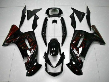 Cheap 2006-2008 Red Flame Kawasaki Ninja EX650 Motorcycle Fairings Canada