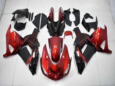 Cheap 2006-2011 Red Black Kawasaki Ninja ZX14R Motorcycle Fairings Canada