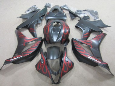 Cheap 2007-2008 Black with Red Flame Honda CBR600RR Motorcycle Fairings Canada