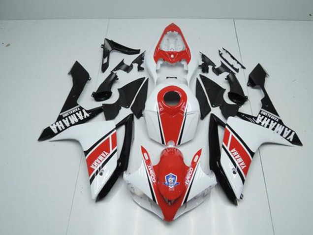 Cheap 2007-2008 Factory Red White Yamaha YZF R1 Motorcycle Fairings Canada Cheap 2007-2008 Factory Red White Yamaha YZF R1 Motorcycle Fairings Canada