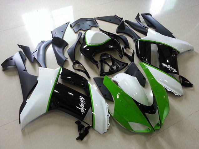 Cheap 2007-2008 Green Black White Kawasaki Ninja ZX6R Motorcycle Fairings Canada Cheap 2007-2008 Green Black White Kawasaki Ninja ZX6R Motorcycle Fairings Canada