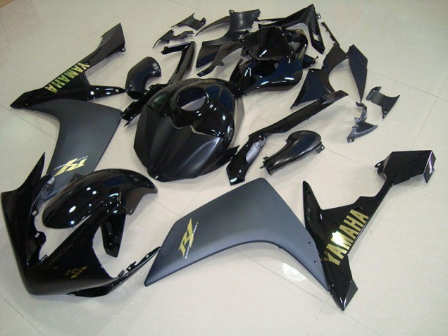 Cheap 2007-2008 Matte Black Gold Yamaha YZF R1 Motorcycle Fairings Canada Cheap 2007-2008 Matte Black Gold Yamaha YZF R1 Motorcycle Fairings Canada