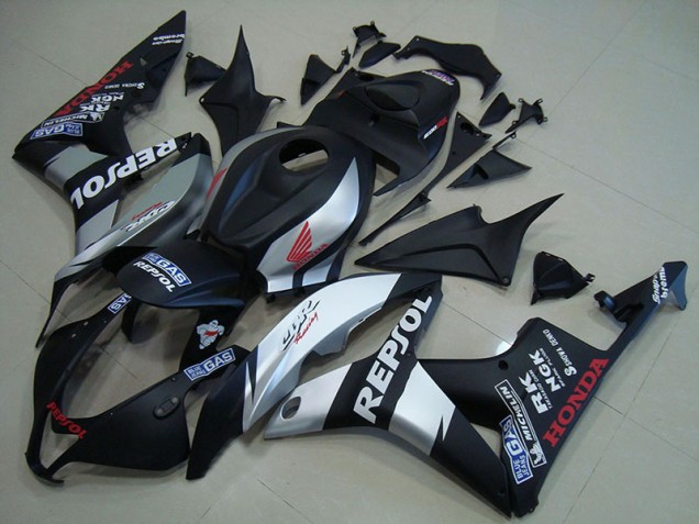 Cheap 2007-2008 Matte Black Silver Repsol Honda CBR600RR Motorcycle Fairings Canada Cheap 2007-2008 Matte Black Silver Repsol Honda CBR600RR Motorcycle Fairings Canada