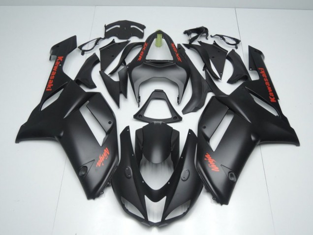 Cheap 2007-2008 Matte Black with Red Sticker Kawasaki Ninja ZX6R Motorcycle Fairings Canada Cheap 2007-2008 Matte Black with Red Sticker Kawasaki Ninja ZX6R Motorcycle Fairings Canada