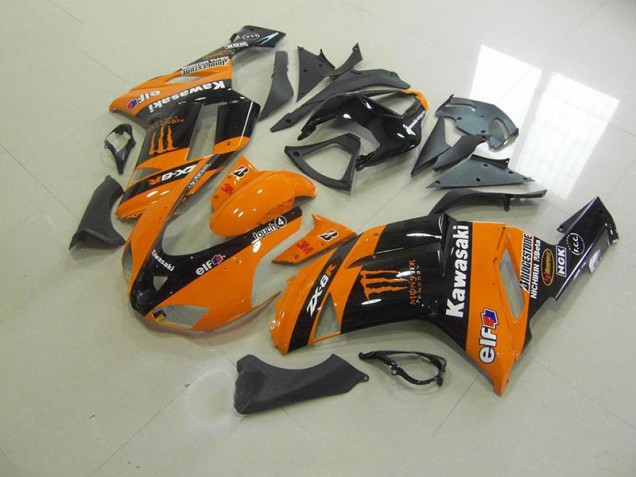 Cheap 2007-2008 Orange Monster Kawasaki Ninja ZX6R Motorcycle Fairings Canada