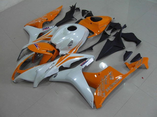 Cheap 2007-2008 Pearl White Orange Honda CBR600RR Motorcycle Fairings Canada Cheap 2007-2008 Pearl White Orange Honda CBR600RR Motorcycle Fairings Canada