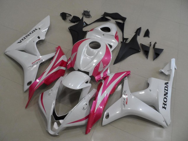 Cheap 2007-2008 Pearl White with Pink Honda CBR600RR Motorcycle Fairings Canada Cheap 2007-2008 Pearl White with Pink Honda CBR600RR Motorcycle Fairings Canada