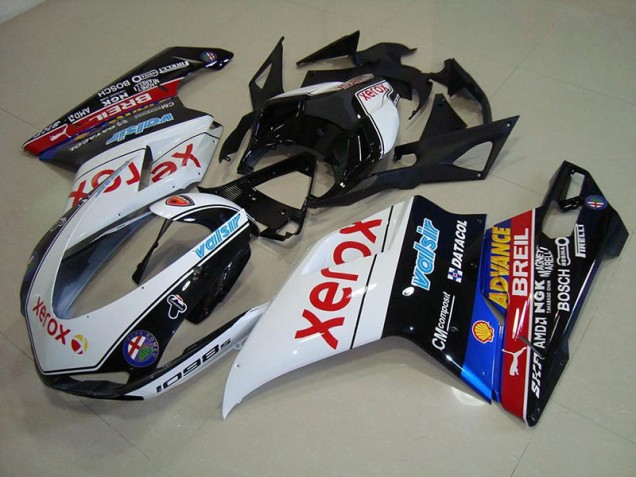 Cheap 2007-2012 Black Xerox Ducati 848 1098 1198 Motorcycle Fairings Canada Cheap 2007-2012 Black Xerox Ducati 848 1098 1198 Motorcycle Fairings Canada