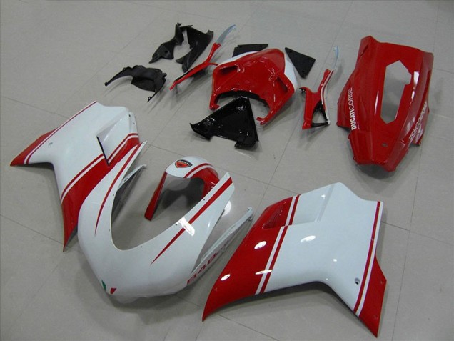 Cheap 2007-2012 White and Red Racing Version Ducati 848 1098 1198 Motorcycle Fairings Canada Cheap 2007-2012 White and Red Racing Version Ducati 848 1098 1198 Motorcycle Fairings Canada