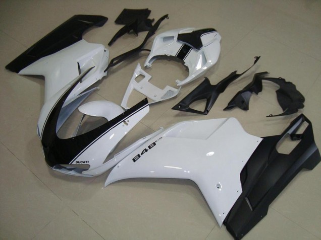 Cheap 2007-2012 White Matte Black Ducati 848 1098 1198 Motorcycle Fairings Canada Cheap 2007-2012 White Matte Black Ducati 848 1098 1198 Motorcycle Fairings Canada