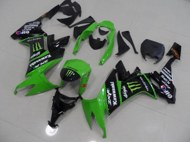 Cheap 2008-2010 Green and Black Monster Kawasaki Ninja ZX10R Motorcycle Fairings Canada Cheap 2008-2010 Green and Black Monster Kawasaki Ninja ZX10R Motorcycle Fairings Canada