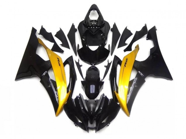 Cheap 2008-2016 Black Gold Yamaha YZF R6 Motorcycle Fairings Canada