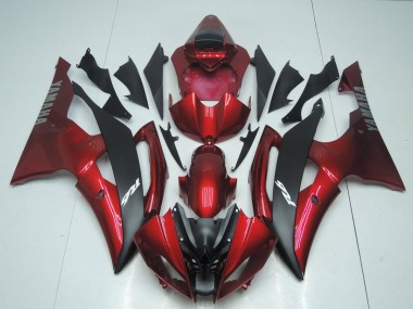 Cheap 2008-2016 Candy Red and Black Yamaha YZF R6 Motorcycle Fairings Canada