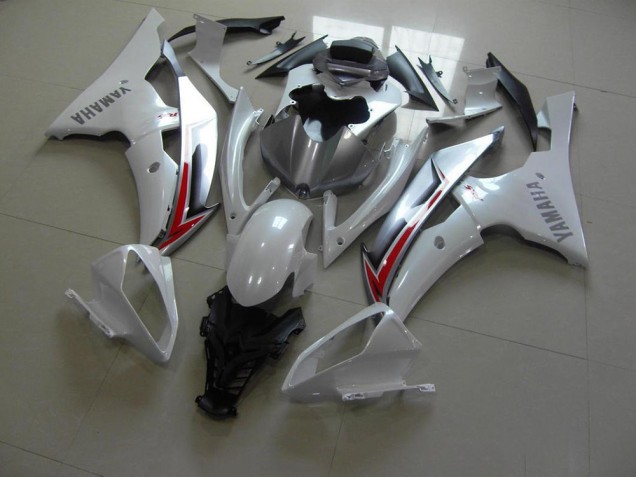 Cheap 2008-2016 Pearl White Silver Yamaha YZF R6 Motorcycle Fairings Canada