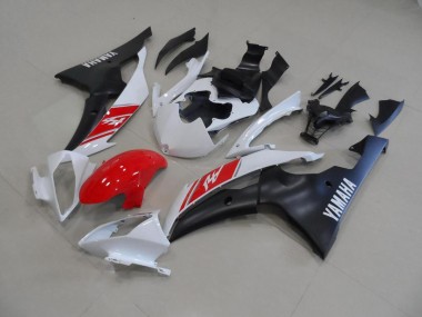 Cheap 2008-2016 White and Matte Black Yamaha YZF R6 Motorcycle Fairings Canada