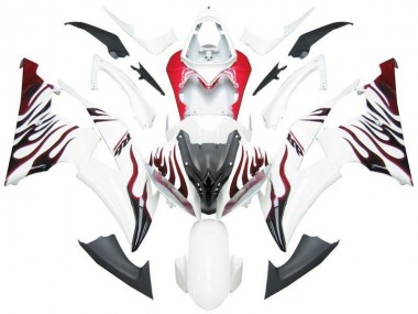 Cheap 2008-2016 White Red Flame R6 Yamaha YZF R6 Motorcycle Fairings Canada