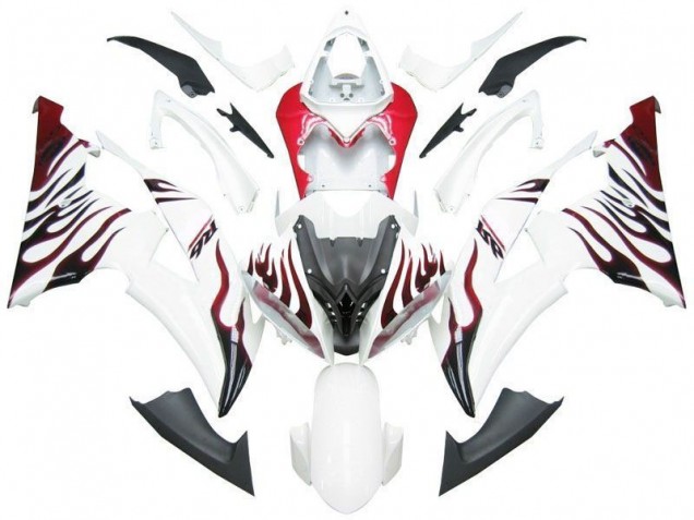 Cheap 2008-2016 White Red Flame R6 Yamaha YZF R6 Motorcycle Fairings Canada