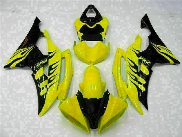 Cheap 2008-2016 Yellow Black Yamaha YZF R6 Motorcycle Fairings Canada