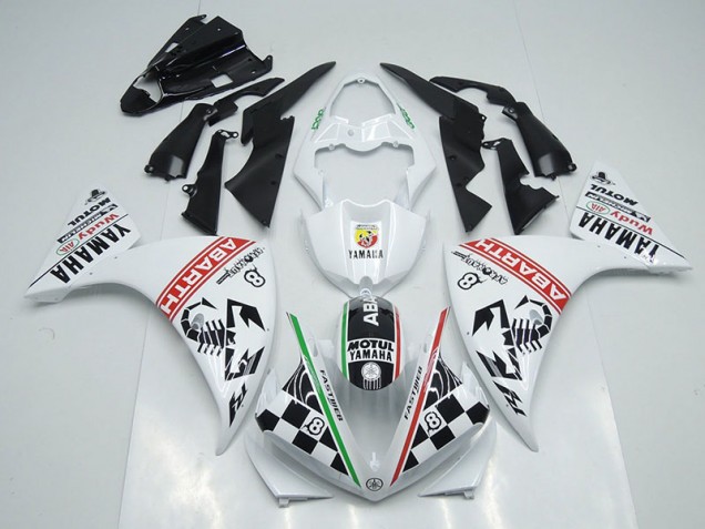 Cheap 2009-2011 White Black Abrath Yamaha YZF R1 Motorcycle Fairings Canada Cheap 2009-2011 White Black Abrath Yamaha YZF R1 Motorcycle Fairings Canada