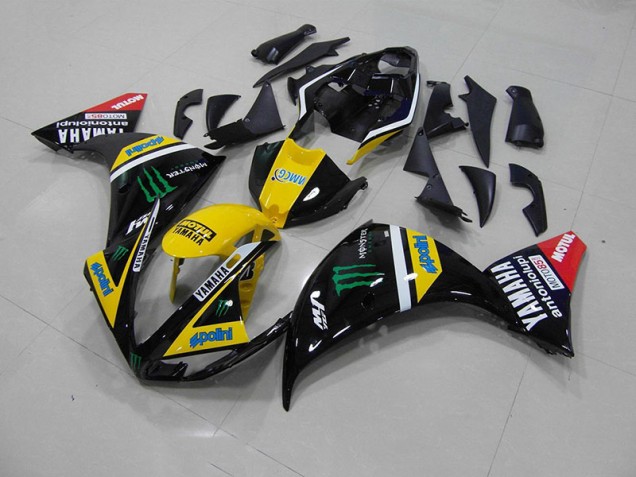 Cheap 2009-2011 Yellow Black Monster Yamaha YZF R1 Motorcycle Fairings Canada