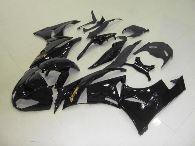 Cheap 2009-2012 Black with Gold Sticker Kawasaki Ninja ZX6R Motorcycle Fairings Canada Cheap 2009-2012 Black with Gold Sticker Kawasaki Ninja ZX6R Motorcycle Fairings Canada
