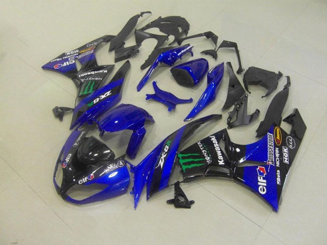 Cheap 2009-2012 Blue Monster Kawasaki Ninja ZX6R Motorcycle Fairings Canada Cheap 2009-2012 Blue Monster Kawasaki Ninja ZX6R Motorcycle Fairings Canada