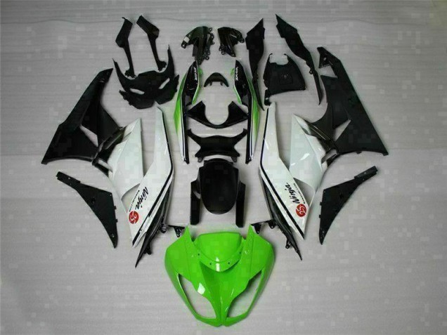 Cheap 2009-2012 Green Black White 25 Kawasaki Ninja ZX6R Motorcycle Fairings Canada