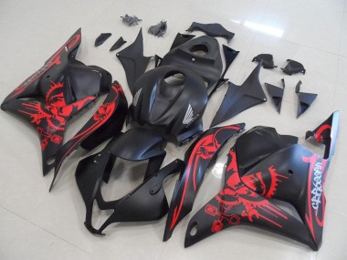 Cheap 2009-2012 Matte Black with Red Skull Honda CBR600RR Motorcycle Fairings Canada