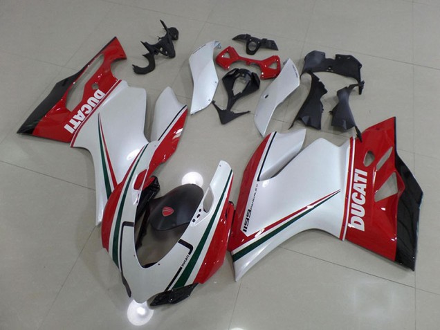Cheap 2011-2014 White Red Ducati 1199 Motorcycle Fairings Canada