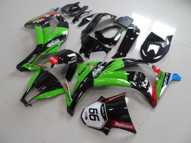 Cheap 2011-2015 Green Black with Number 66 Kawasaki Ninja ZX10R Motorcycle Fairings Canada
