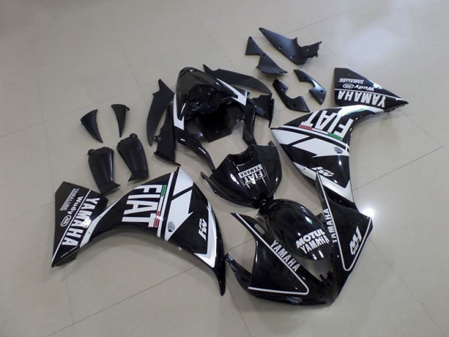 Cheap 2012-2014 Black White Fiat Yamaha YZF R1 Motorcycle Fairings & Bodywork Canada Cheap 2012-2014 Black White Fiat Yamaha YZF R1 Motorcycle Fairings & Bodywork Canada