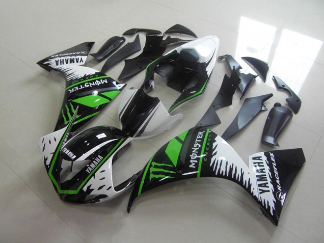 Cheap 2012-2014 White Green Monster Yamaha YZF R1 Motorcycle Fairings Canada Cheap 2012-2014 White Green Monster Yamaha YZF R1 Motorcycle Fairings Canada