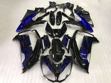 Cheap 2012-2016 Black Blue Flame Kawasaki Ninja EX650 Motorcycle Fairings Canada
