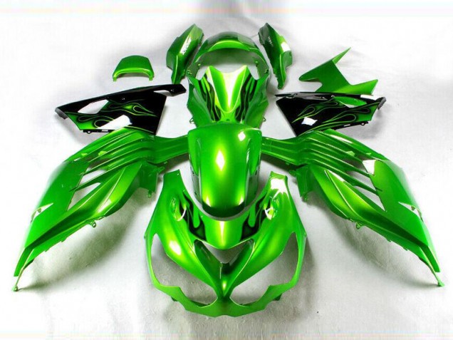 Cheap 2012-2019 Green Black Kawasaki Ninja ZX14R Motorcycle Fairings Canada Cheap 2012-2019 Green Black Kawasaki Ninja ZX14R Motorcycle Fairings Canada