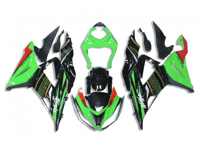 Cheap 2013-2018 Green Black Kawasaki Ninja ZX6R Motorcycle Fairings Canada