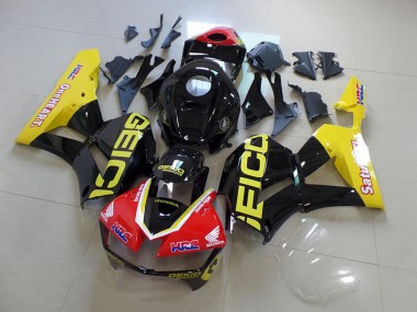 Cheap 2013-2019 Yellow Black Geico Honda CBR600RR Motorcycle Fairings Canada