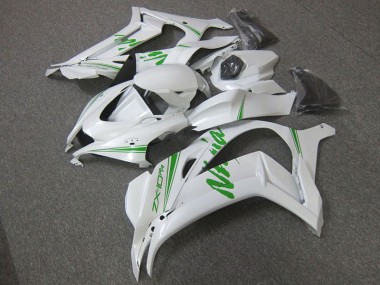 Cheap 2016-2019 White Green Kawasaki Ninja ZX10R Motorcycle Fairings Canada
